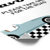 Poster Voiture de course Retro Faveurs Anniversaire Signa (Coin)