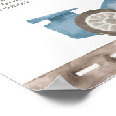 Poster Voiture de course rétrograde - Symbole de l'étape (Coin)