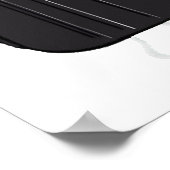 Poster Voiture de course rose avec drapeau À damiers (Coin)