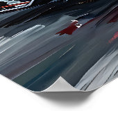 Poster Voiture de course supercar Orange GTR (Coin)