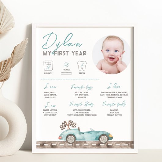 Poster Voiture de course - Symbole de l'étape