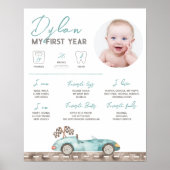 Poster Voiture de course - Symbole de l'étape (Devant)