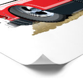 Poster Voiture de dessin (Coin)