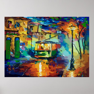 Poster Voiture de flux Abstraite