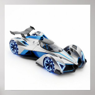 Poster Voiture de jouets futuriste