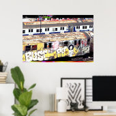 Poster Voiture de métro marquée (Bureau à domicile)