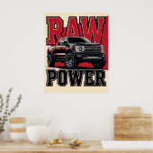 Poster 🏁 Voiture de performance noire - Force de l'autom (Cuisine)