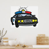 Poster Voiture de police (Cuisine)