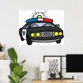 Poster Voiture de police (Bureau à domicile)