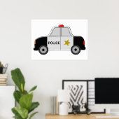 Poster Voiture de police (Bureau à domicile)