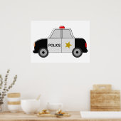 Poster Voiture de police (Cuisine)
