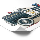 Poster Voiture de police de pédale voiture de flic (Coin)