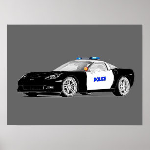Poster Voiture de police rapide ! ! !