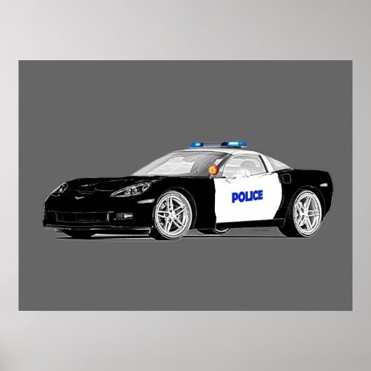 Poster Voiture de police rapide ! ! ! (Devant)