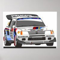Voiture de rallye Peugeot 205 T16 Groupe B