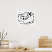 Poster Voiture de sport en campagne avec Hérisson (Cuisine)