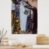 Poster Voiture de sport MGB bleu classique. (Cuisine)