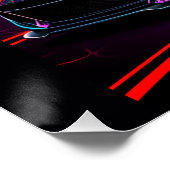 Poster Voiture de sport sur fond de graffiti  (Coin)