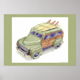 Poster Voiture de Surf de jouets