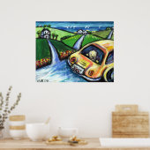 Poster voiture d'été sur le terrier (Cuisine)