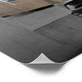 Poster Voiture et train le long de la route (Coin)