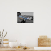 Poster Voiture et train le long de la route (Cuisine)