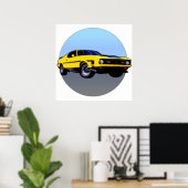 Poster Voiture jaune (Bureau à domicile)