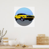 Poster Voiture jaune (Cuisine)