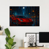 Poster Voiture Midnight Velocity (Bureau à domicile)