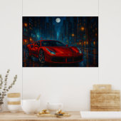 Poster Voiture Midnight Velocity (Cuisine)