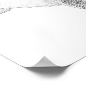 Poster Voiture musculaire Coronet Mopar Dodge noir et bla (Coin)