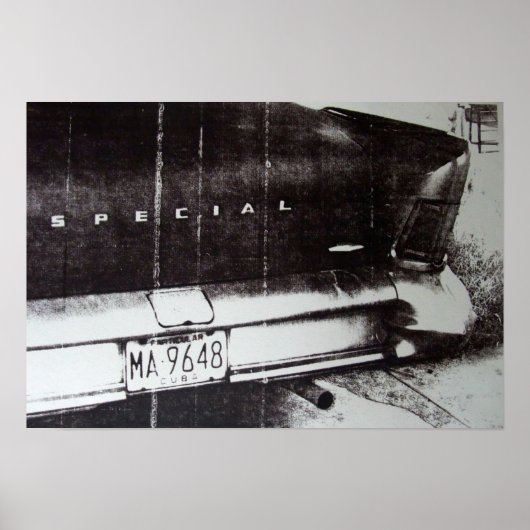 Poster Voiture noire et blanche (Devant)