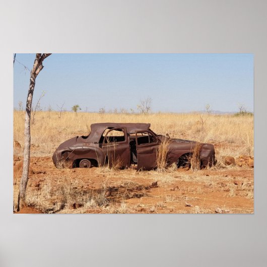 Poster Voiture Rouillée (Devant)