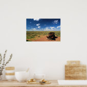 Poster Voiture rouillée en peinture du désert (Cuisine)