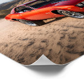 Poster voiture sport dans le désert (Coin)