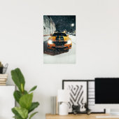 Poster Voiture sport Jaune Noir cool (Bureau à domicile)
