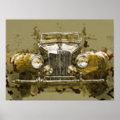 Poster Voiture sport MG vintage (Devant)