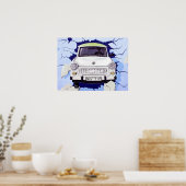 Poster Voiture Trabant, Bleu pâle, Mur de Berlin (Cuisine)