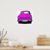 Poster Voiture Trabant Rose (Cuisine)