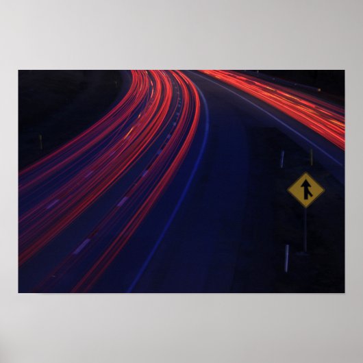 Poster Voiture Traces de signalisation (Devant)