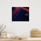Poster Voiture Traces de signalisation (Cuisine)