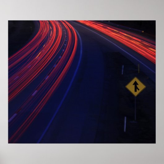 Poster Voiture Traces de signalisation (Devant)