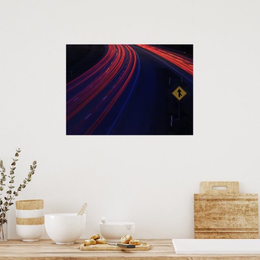 Poster Voiture Traces de signalisation (Cuisine)