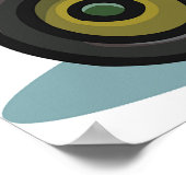 Poster Voiture verte vintage (Coin)