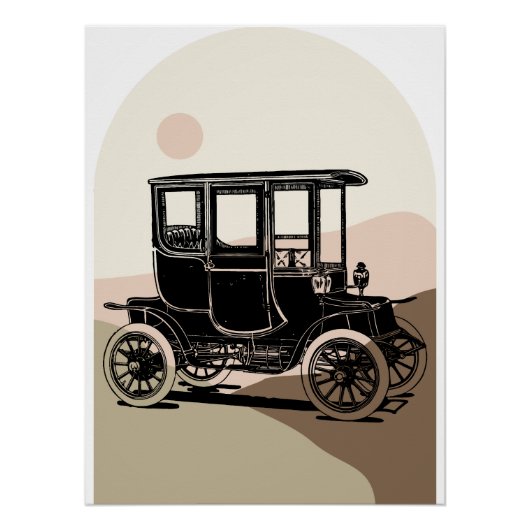 Poster Voiture Vintage (Devant)