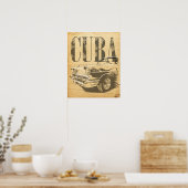 Poster Voiture Vintage (Cuisine)