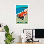 Poster Voiture vintage. (Bureau à domicile)