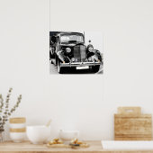 Poster Voiture Vintage (Cuisine)