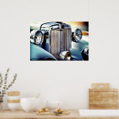Poster Voiture Vintage (Cuisine)