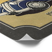 Poster Voiture Vintage Blue Frazer Nash 1937 (Coin)